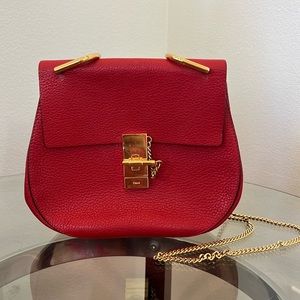 Chloe Drew Red Leather Should Bag